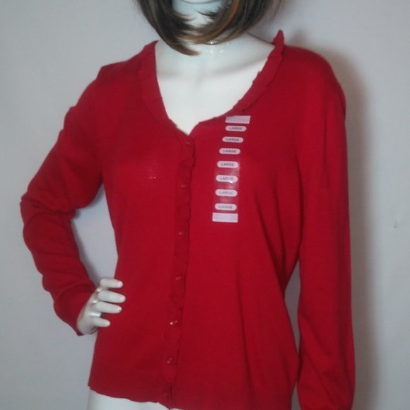 Kenneth Cole Reaction ruffled cardigan - Picture 1 of 7